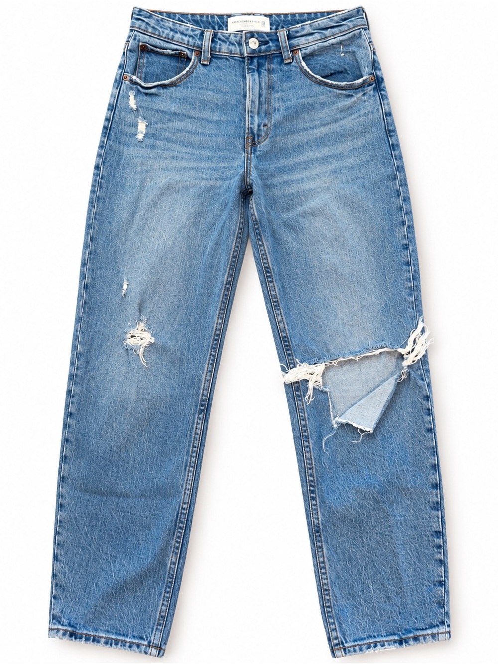 Abercrombie & Fitch the 80s mom high rise Distressed Jeans 11